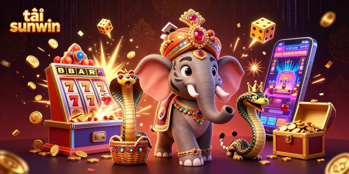 Experience excitement while playing tải sunwin in this vibrant casino illustration