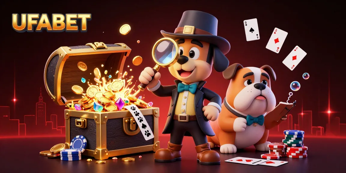 Utilize strategic betting insights with UFABET in this vibrant casino-themed illustration.