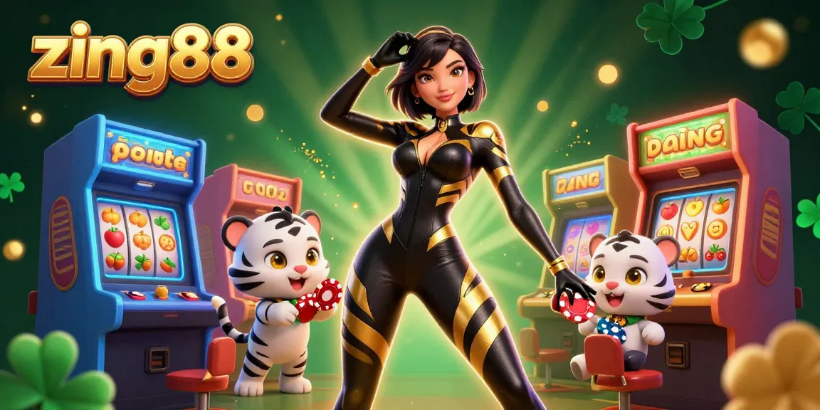 Engage in thrilling gaming at zing88, featuring dynamic characters and casino elements.