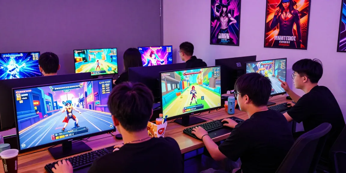 Players enjoying mind control hentai games in a lively gaming setup.