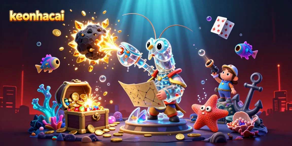 Experience thrilling keonhacai action with dynamic characters, colorful gems, and vibrant gaming elements.